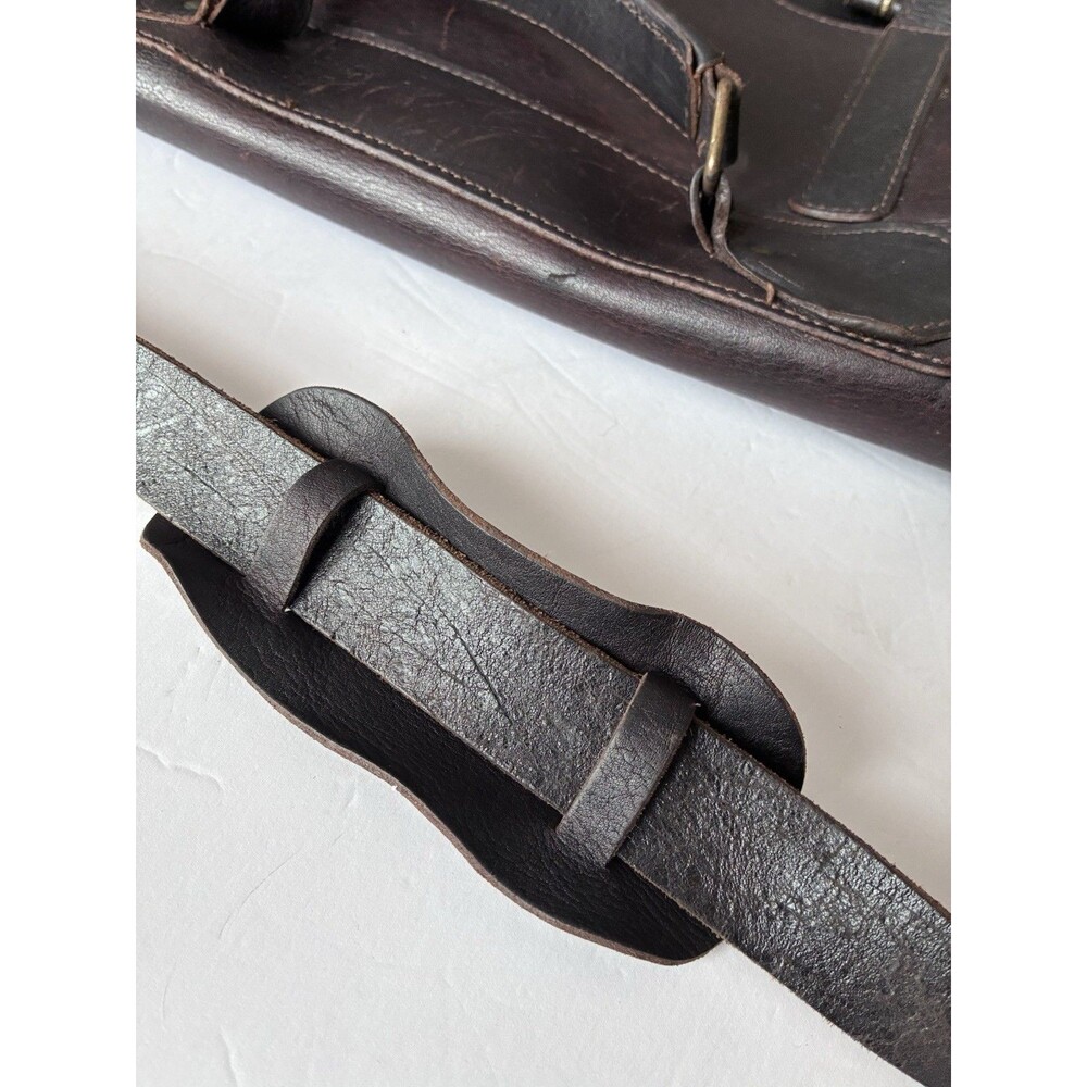 VTG Grafea England Dark Leather Laptop Messenger Poet Satchel Shoulder Bag - Picture 16 of 16